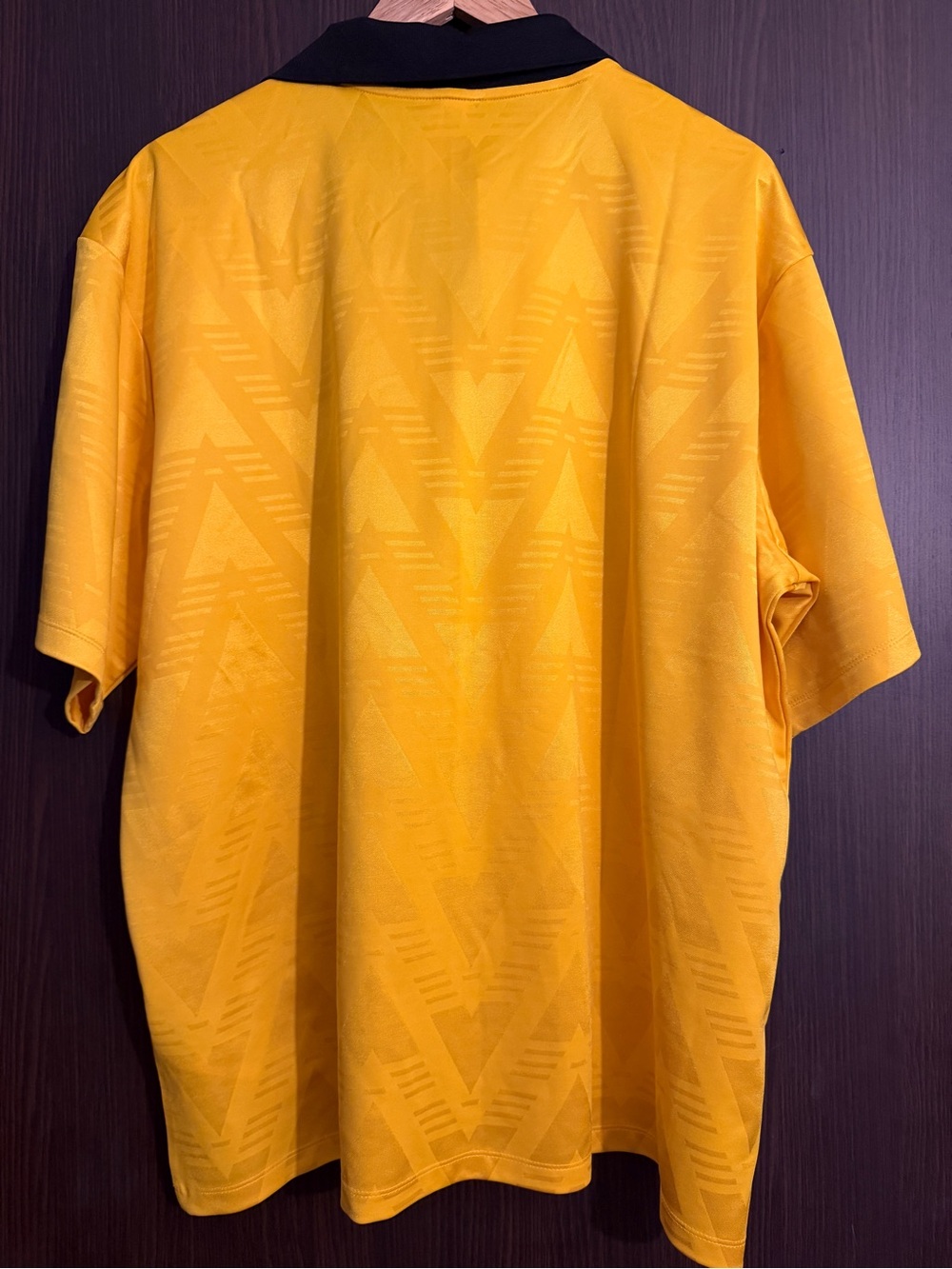 adidas FOOTBALL JERSEY SPONSOR Yellow and Black ESPN Graphic Soccer Jersey - Picture 7 of 8